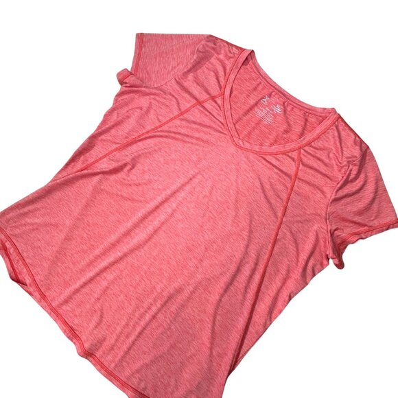 Xersion XL Essential Performance Tee Coral Heather V-Neck Short Sleeve 1864 - Picture 6 of 6